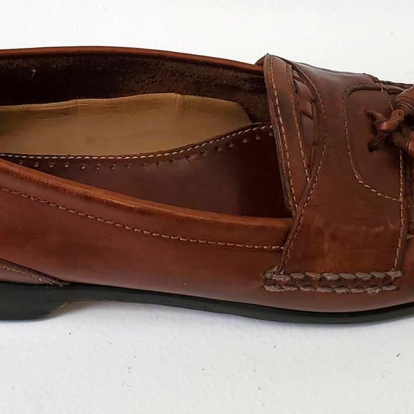 Genuine Johnston & Murphy Leather Brown Mens US 11.5 Woven Tassel Loafers Shoes main image 11